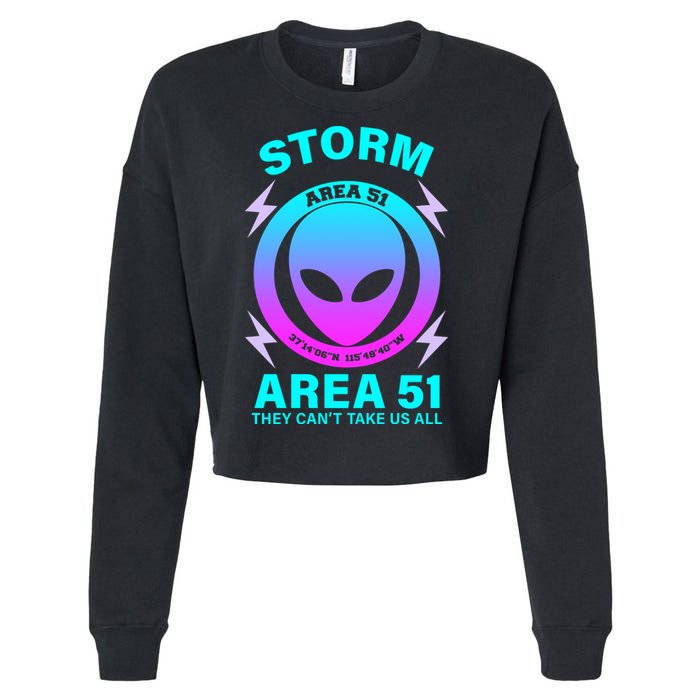 Storm Area 51 They Can't Stop Us All Cropped Pullover Crew