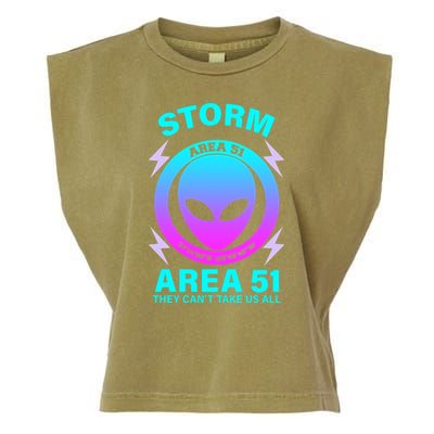 Storm Area 51 They Can't Stop Us All Garment-Dyed Women's Muscle Tee