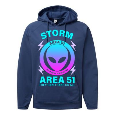 Storm Area 51 They Can't Stop Us All Performance Fleece Hoodie