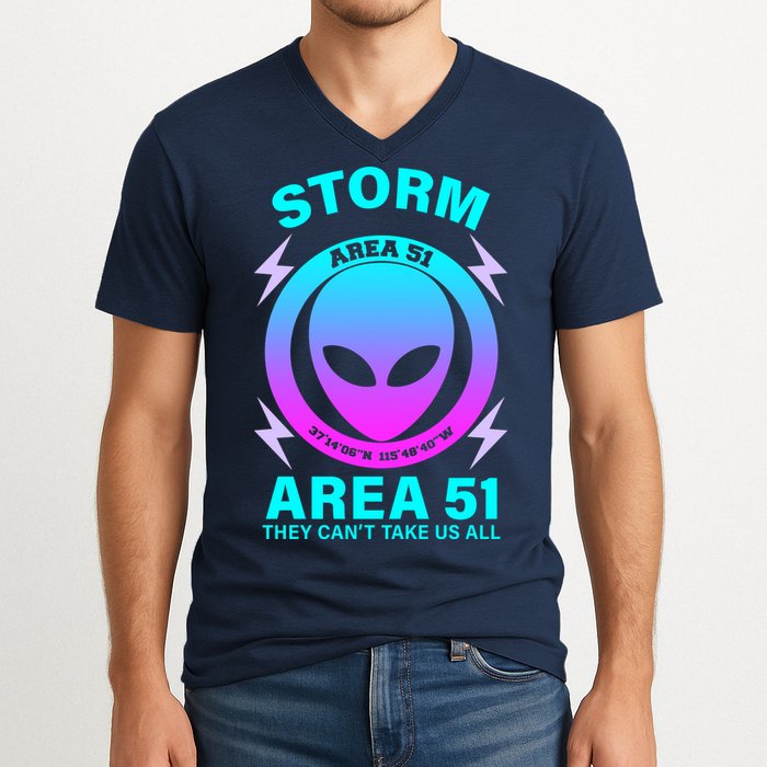 Storm Area 51 They Can't Stop Us All V-Neck T-Shirt