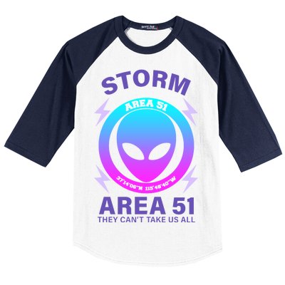 Storm Area 51 They Can't Stop Us All Baseball Sleeve Shirt