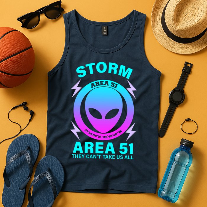 Storm Area 51 They Can't Stop Us All Tank Top