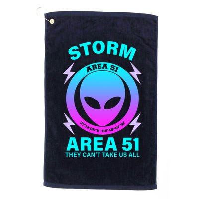 Storm Area 51 They Can't Stop Us All Golf Towel
