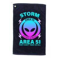 Storm Area 51 They Can't Stop Us All Golf Towel