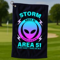 Storm Area 51 They Can't Stop Us All Golf Towel