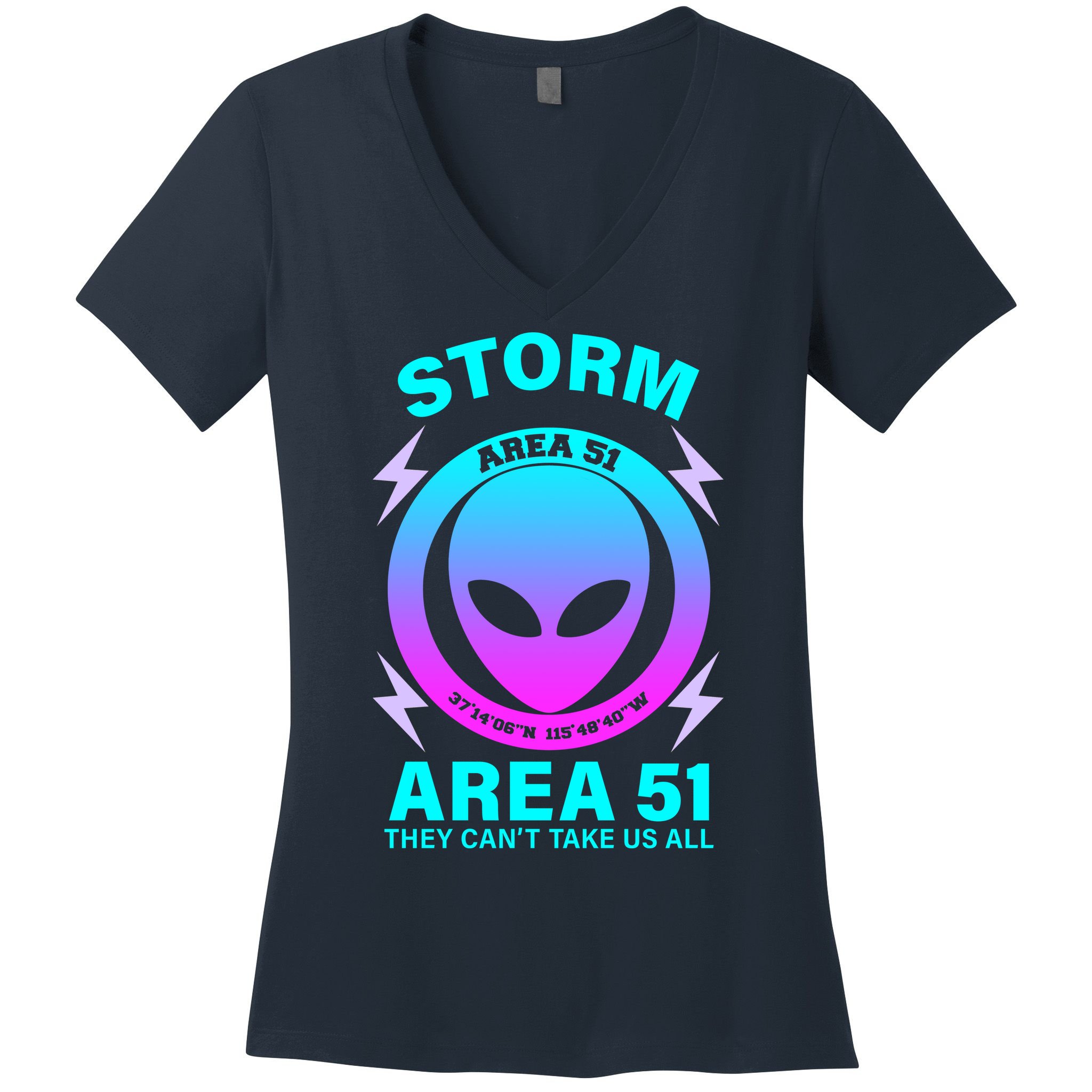 Storm Area 51 They Can't Stop Us All Women's V-Neck T-Shirt