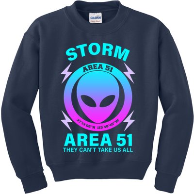 Storm Area 51 They Can't Stop Us All Kids Sweatshirt