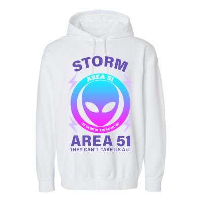 Storm Area 51 They Can't Stop Us All Garment-Dyed Fleece Hoodie