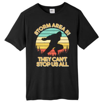 Storm Area 51 They Can't Stop Us All Bigfoot Tall Fusion ChromaSoft Performance T-Shirt