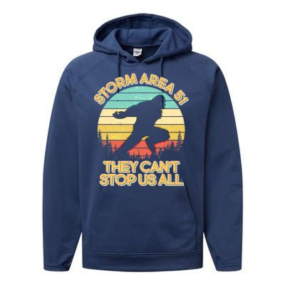 Storm Area 51 They Can't Stop Us All Bigfoot Performance Fleece Hoodie