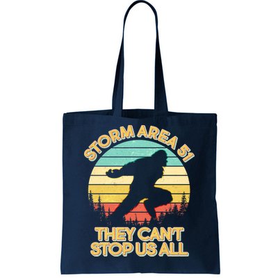 Storm Area 51 They Can't Stop Us All Bigfoot Tote Bag