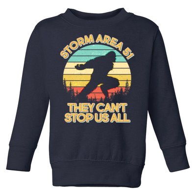 Storm Area 51 They Can't Stop Us All Bigfoot Toddler Sweatshirt