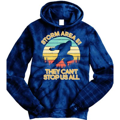 Storm Area 51 They Can't Stop Us All Bigfoot Tie Dye Hoodie