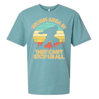 Storm Area 51 They Can't Stop Us All Bigfoot Sueded Cloud Jersey T-Shirt