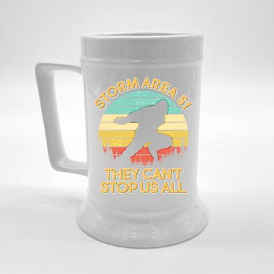 Storm Area 51 They Can't Stop Us All Bigfoot Beer Stein