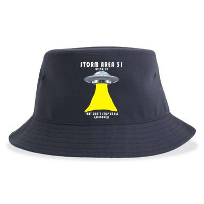 Storm Area 51 They Can't Stop Us Probably Sustainable Bucket Hat