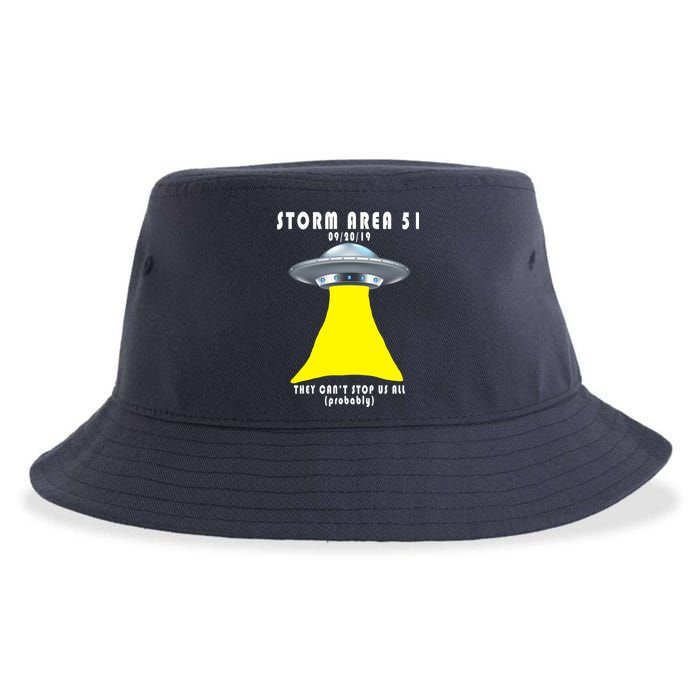 Storm Area 51 They Can't Stop Us Probably Sustainable Bucket Hat