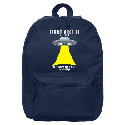 Storm Area 51 They Can't Stop Us Probably 16 in Basic Backpack