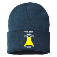 Storm Area 51 They Can't Stop Us Probably Sustainable Knit Beanie