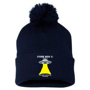 Storm Area 51 They Can't Stop Us Probably Pom Pom 12in Knit Beanie