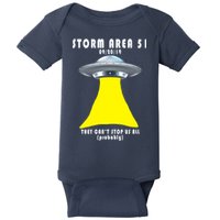 Storm Area 51 They Can't Stop Us Probably Baby Bodysuit