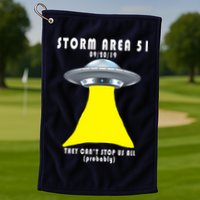 Storm Area 51 They Can't Stop Us Probably Golf Towel