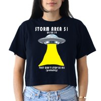 Storm Area 51 They Can't Stop Us Probably Crop Top