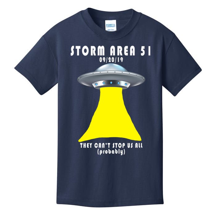 Storm Area 51 They Can't Stop Us Probably Kids T-Shirt