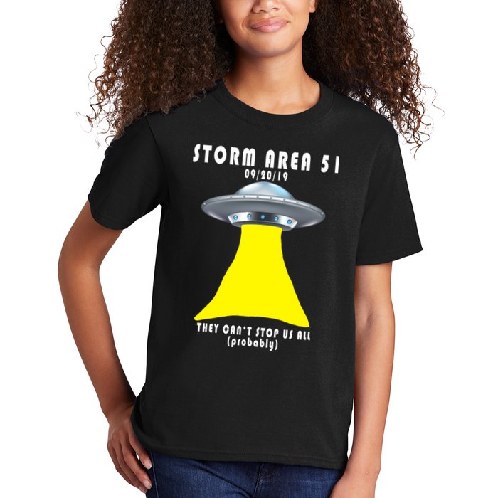 Storm Area 51 They Can't Stop Us Probably Kids T-Shirt