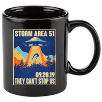 Storm Area 51 Travel Poster They Can't Stop Us 11oz C Handle Ceramic Mug