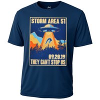 Storm Area 51 Travel Poster They Can't Stop Us Cooling Performance Crew T-Shirt