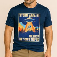 Storm Area 51 Travel Poster They Can't Stop Us Cooling Performance Crew T-Shirt