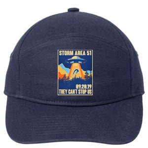 Storm Area 51 Travel Poster They Can't Stop Us 7-Panel Snapback Hat