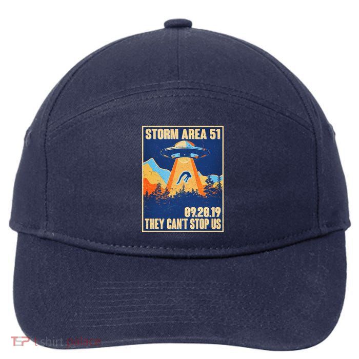 Storm Area 51 Travel Poster They Can't Stop Us 7-Panel Snapback Hat