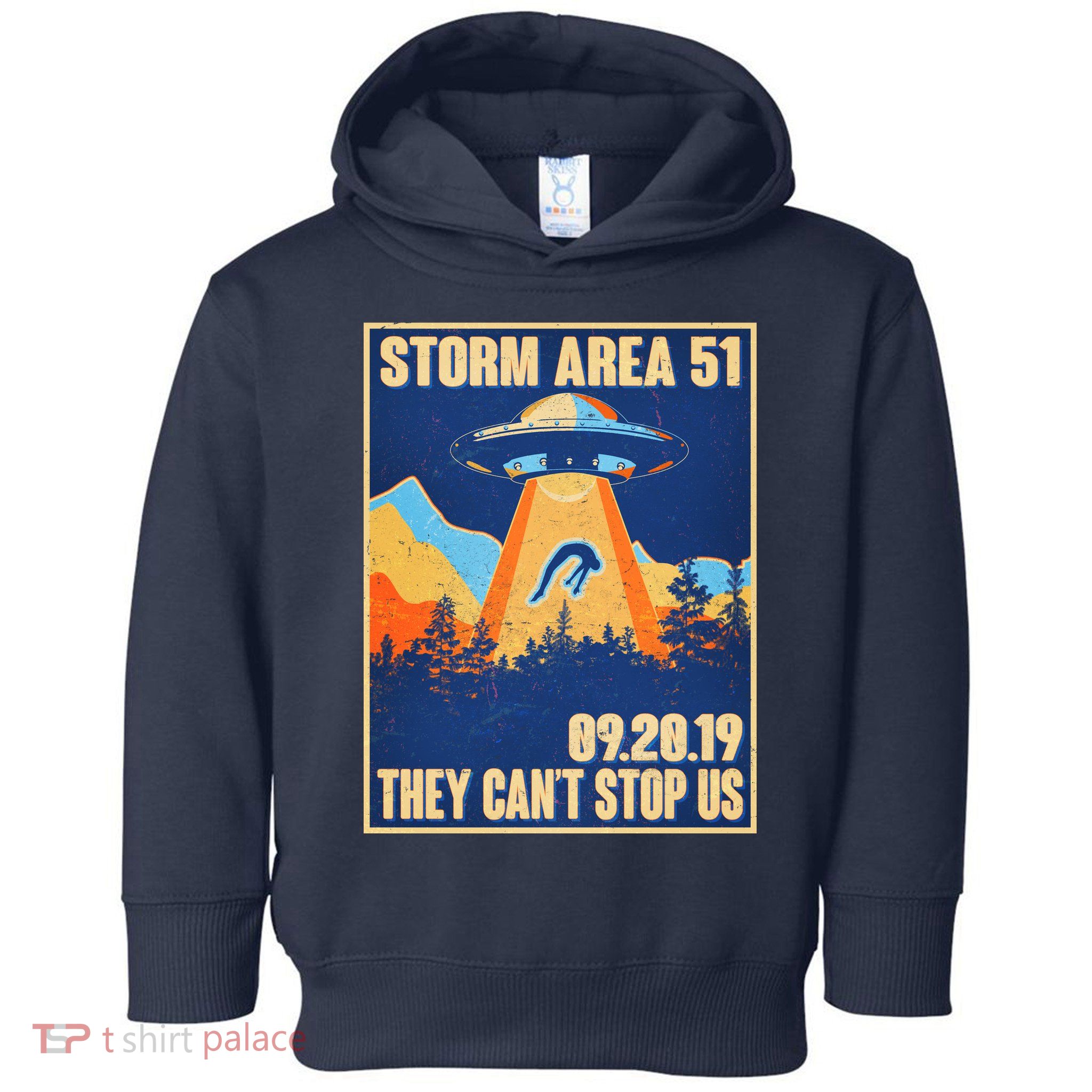 Storm Area 51 Travel Poster They Can't Stop Us Toddler Hoodie