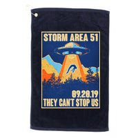 Storm Area 51 Travel Poster They Can't Stop Us Golf Towel