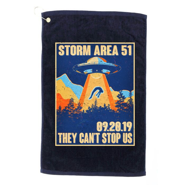 Storm Area 51 Travel Poster They Can't Stop Us Golf Towel