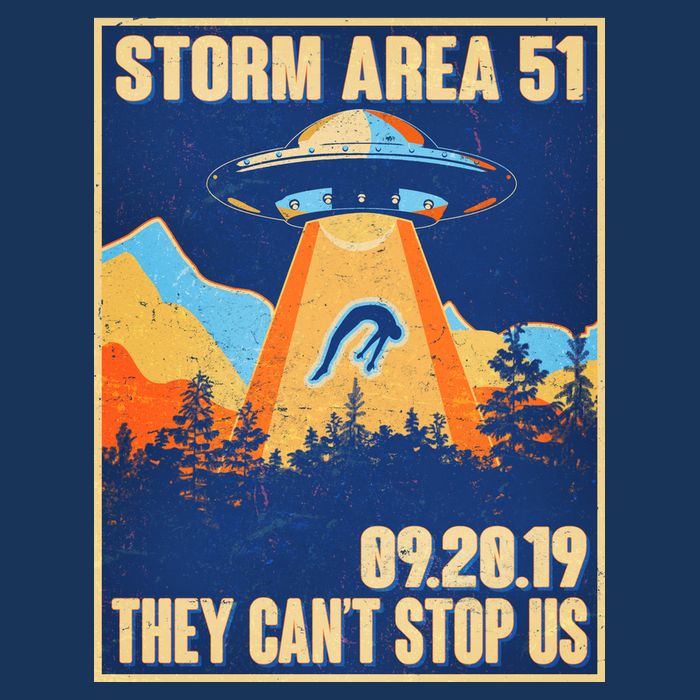 Storm Area 51 Travel Poster They Can't Stop Us Short Acrylic Beanie