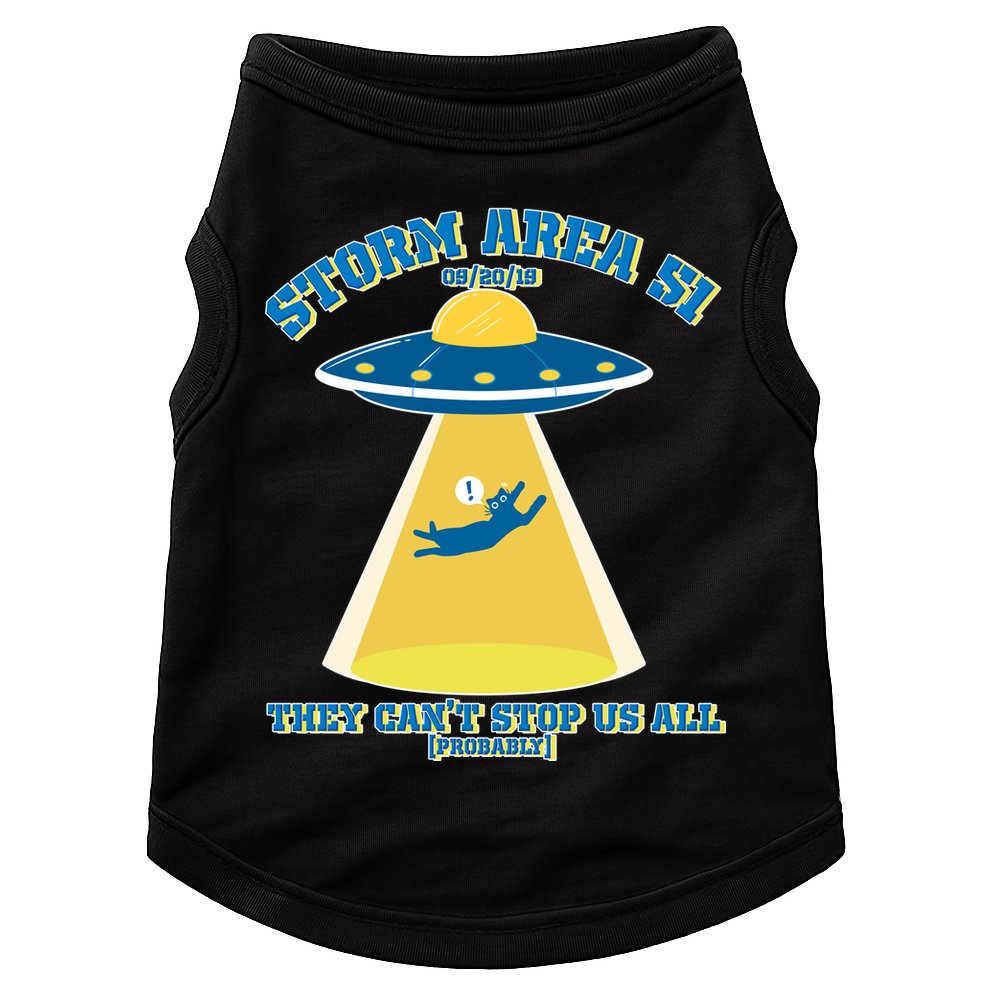 Storm Area 51 UFO Cat They Can't Stop Us All Doggie Tank