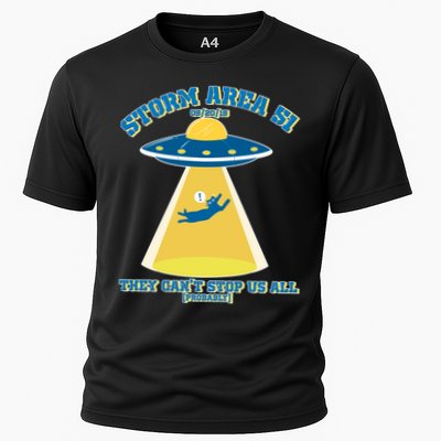 Storm Area 51 UFO Cat They Can't Stop Us All Performance Shirt