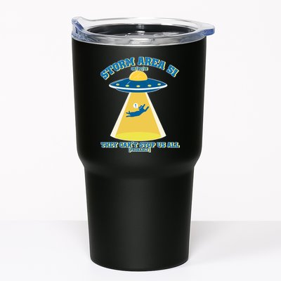 Storm Area 51 UFO Cat They Can't Stop Us All Tumbler