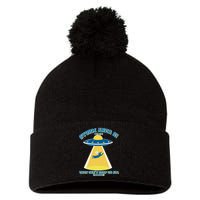 Storm Area 51 UFO Cat They Can't Stop Us All Pom Pom 12in Knit Beanie