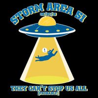 Storm Area 51 UFO Cat They Can't Stop Us All Baby Bodysuit