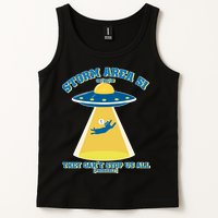 Storm Area 51 UFO Cat They Can't Stop Us All Tank Top