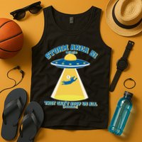 Storm Area 51 UFO Cat They Can't Stop Us All Tank Top