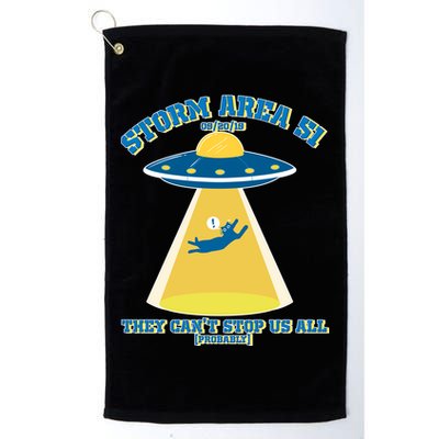Storm Area 51 UFO Cat They Can't Stop Us All Golf Towel