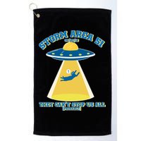 Storm Area 51 UFO Cat They Can't Stop Us All Golf Towel