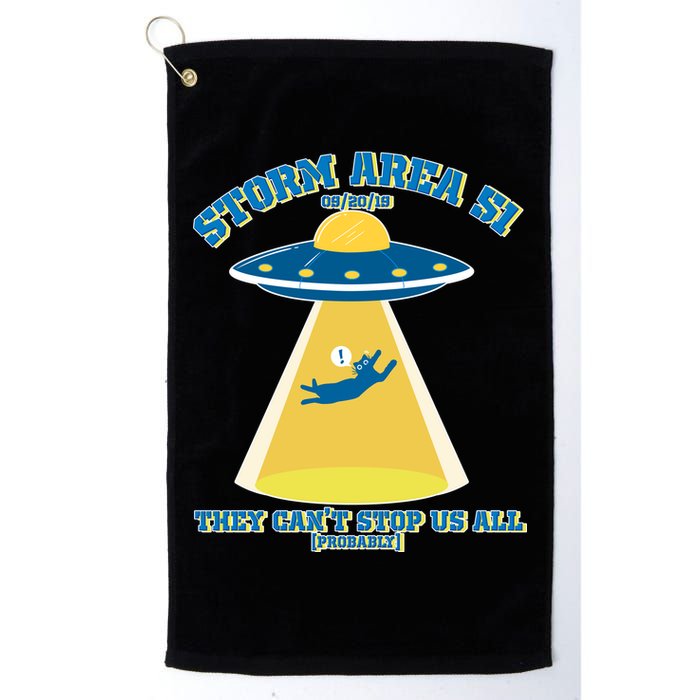 Storm Area 51 UFO Cat They Can't Stop Us All Golf Towel