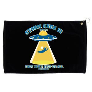 Storm Area 51 UFO Cat They Can't Stop Us All Grommeted Golf Towel