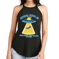 Storm Area 51 UFO Cat They Can't Stop Us All Women's Perfect Tri Rocker Tank
